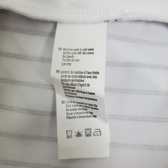 Revamped White Striped Paper Bag Waist Shorts with Tie Belt and Side Poc… - Picture 7 of 7